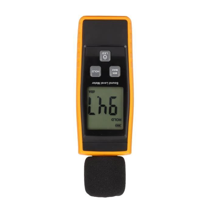 Mengshen Sonomètre Professionnel 30-130dBA - Décibelmètre Avec Écran Rétroéclairé, Pile 9V Incluse, Mesure Précise Bruit
