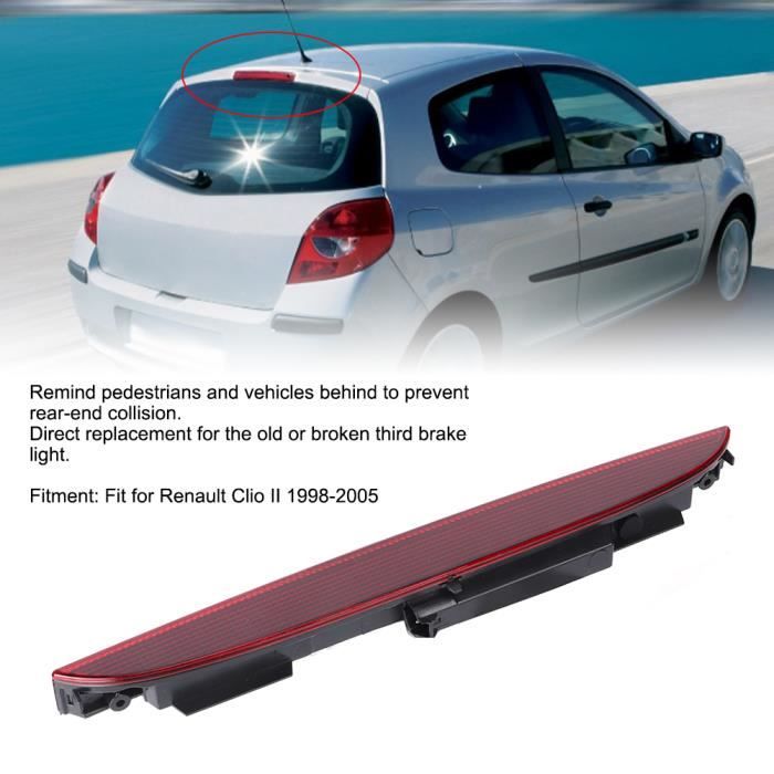 Arrière 3ème Feu stop LED rouge haut niveau pour Renault Clio II 1998-2005 YES4