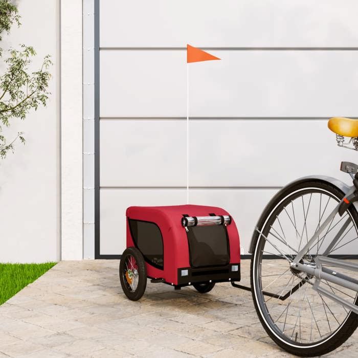 Remorque Vélo Animal vidaXL – Cadre Fer Stable, Fenêtres En Maille - vue 5