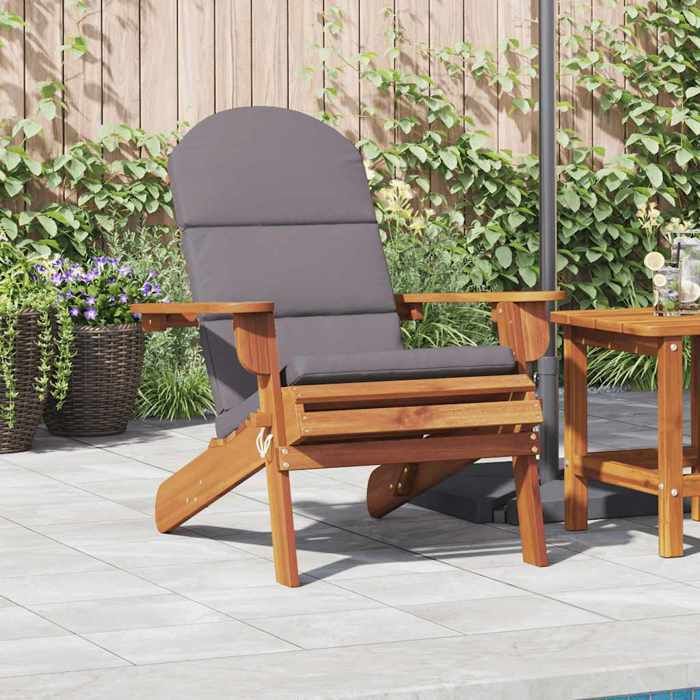vidaXL Chaise de jardin Adirondack avec coussins - vue 2