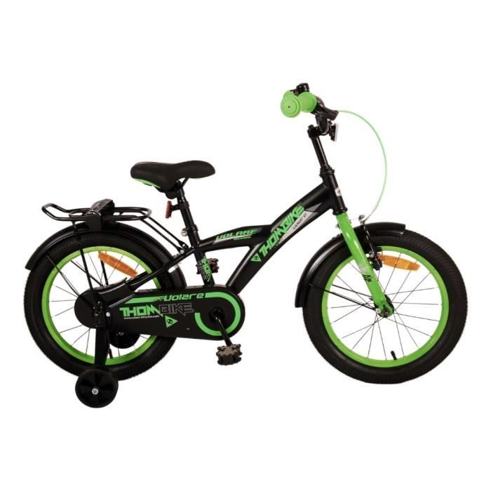 Vélo pour enfants Volare Thombike - Garçons - 16 pouces - Noir Vert