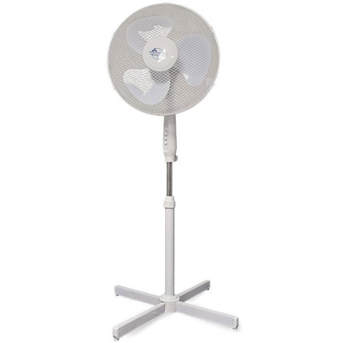 Ventilateur sur pied - WINFLEX - 40 cm - 125 cm de hauteur - Blanc - Robuste - Productif - Winflex Ventilation
