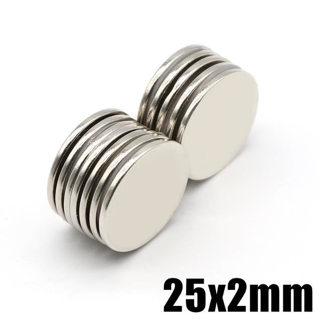 Aimant,50 Pcs-25X2MM--2-5-10-20pcs 25x2 Ndfeb Néodyme Aimant Super ...