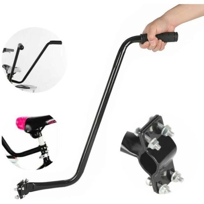 IY12221Barre De Vélo Pour Apprentissage Assisté Vélo Enfant Noir