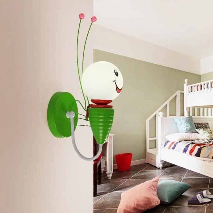 Ws Applique Lampe Murale D Enfant Chambre Bebe Avec Animal De Cartoon Mignon Abeille Mur De Feu Moderne Decoration Maison Ok Cdiscount Maison