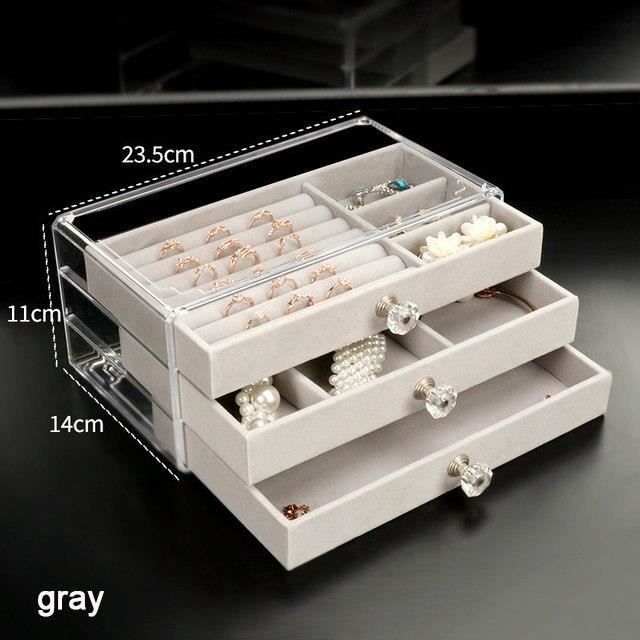 Boîte De Rangement De Bijoux De Grande Capacité, B... – Grandado