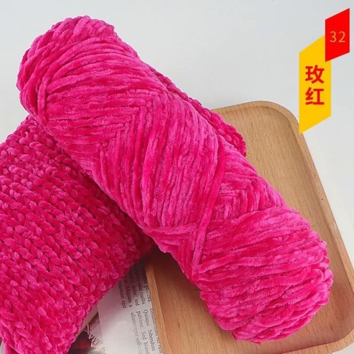 Aeelike 100g Laine Chenille Douce Pour Tricot, Crochet Et Bricolage - Grosse Maille, Vert Olive