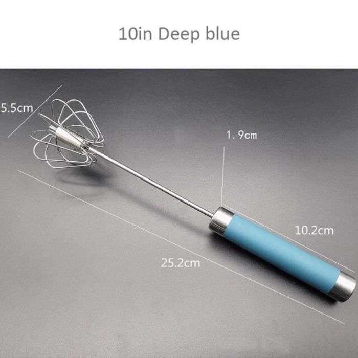 Fouet à œufs Semi-automatique En Inox - Ustensile De Cuisine Manuel Pour Mélanger Rapidement - Design Compact Et Durable, Couleur Aléatoire