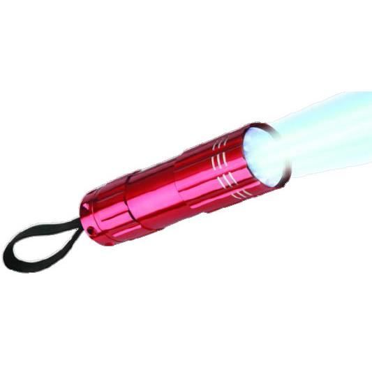zephir zld-9l-tc, lampe torche, rouge, aluminium, 9 lampe(s), led, aaa