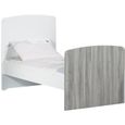 Lit évolutif 140x70 - Little Big Bed en bois gris-1