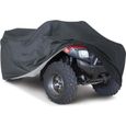 Housse/Bâche Protection pour Moto Quad ATV Extérieure Etanche Anti -UV XXXL Noir-1