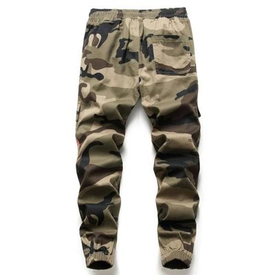 Pantalon Jogging Athlétique Garçon Camouflage Poches Zippées Cordon Serrage