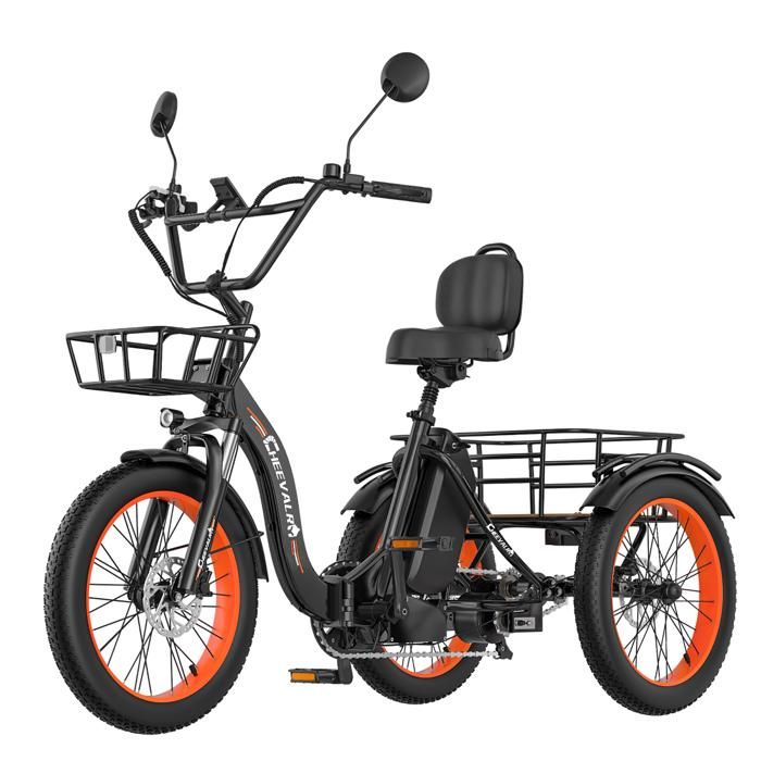CHEEVALRY CF750 TRICYCLE Adulte , Moteur 750W, Autonomie 50KM, Batterie ...
