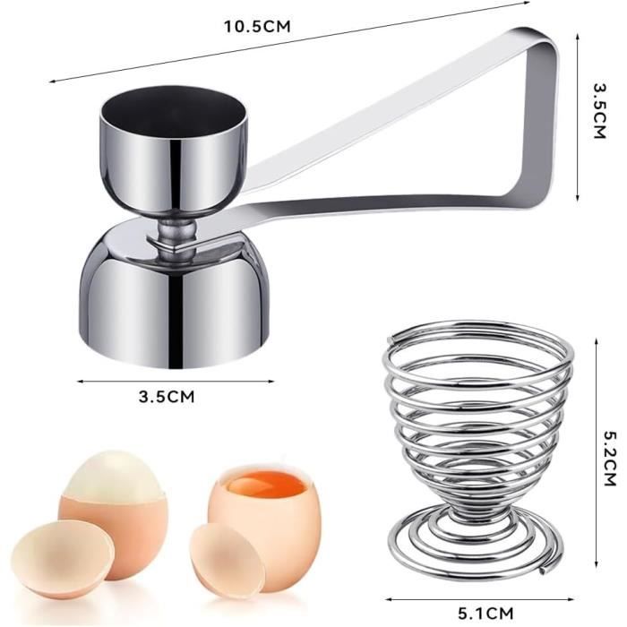 Coupe-Œuf En Acier Inoxydable BIBURY - 3 Lames, Design Chromé, Pour Salades Et Entrées