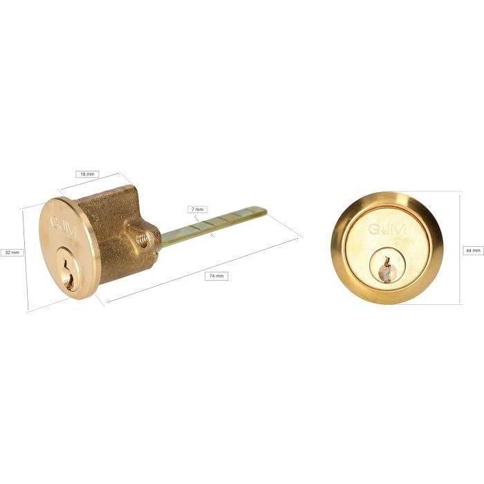 Cylindre rond pour serrure à caisson en laiton..[Z992] - Cdiscount ...