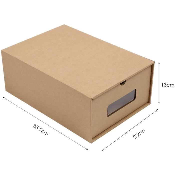 MVPower 20 PCS Boîte à Chaussures en Papier Epais,Kraft Boîte de Rangement  avec Tiroir,Boîte Carton pour Chaussures,Linges, Jouets - Cdiscount Maison