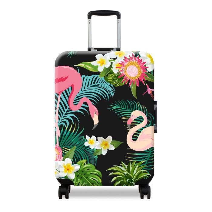 S Valise motif flamant rose housse de protection pour chariot bagages accessoires de voyage adapt s p