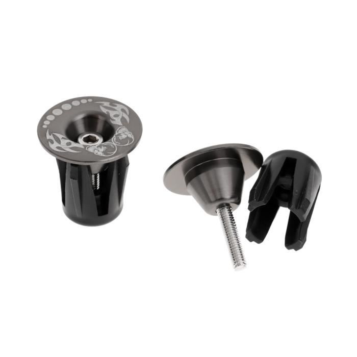4 Bouchons De Guidon De Vélo Uxcell – Noir, Verrouillage, Neuf