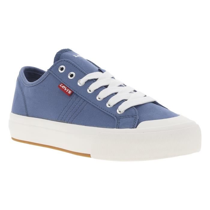 Baskets basses toile Levi s femme bleu Bleu Cdiscount Chaussures