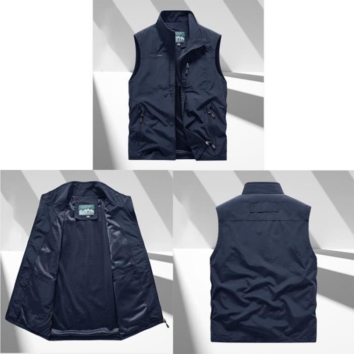 Gilet de chasse multi-poches pour homme de 7 couleurs • Mon gilet