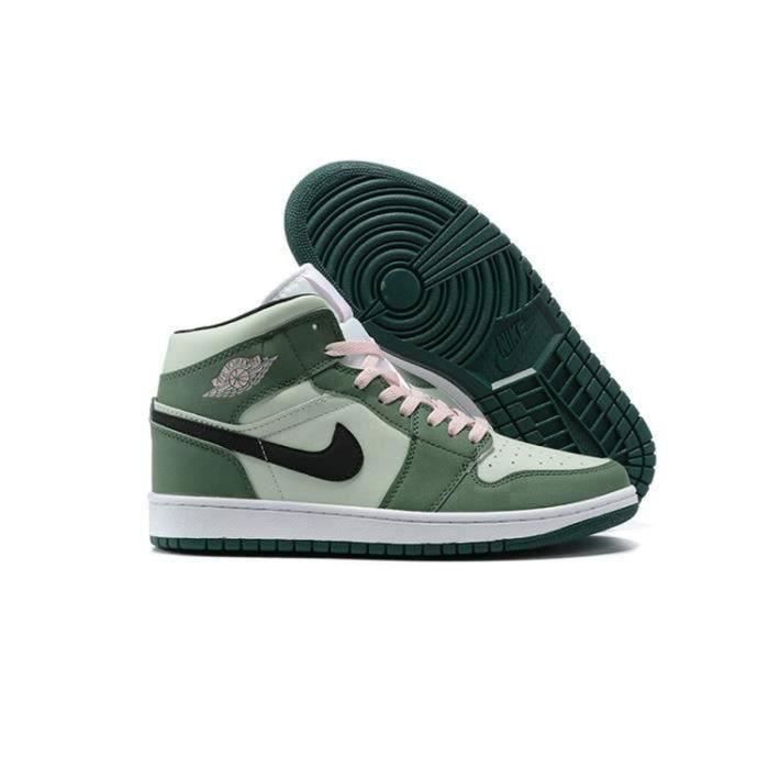 Jordan 1 sales verte blanche
