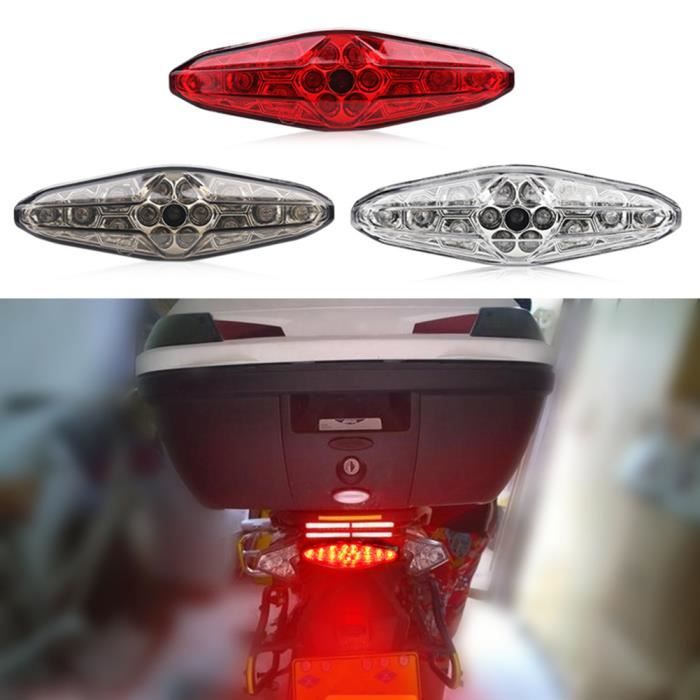 Moto LED Feu arrière Lumière, Moto Rétro Led Feu De Frein Arrière Feu De  Frein Clignotants Pour Custom Racer Rouge Lumière - Cdiscount Auto