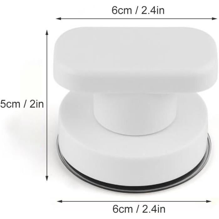 Poignée Ventouse Pour Réfrigérateur, Tiroir Ou Mur – Finition Argent, Modèle Skoda