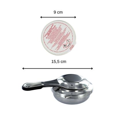Brûleur à Alcool En Alliage D'aluminium - Pour Réchaud De Camping, Buffet, Restaurant, Dimensions 25x13 Cm