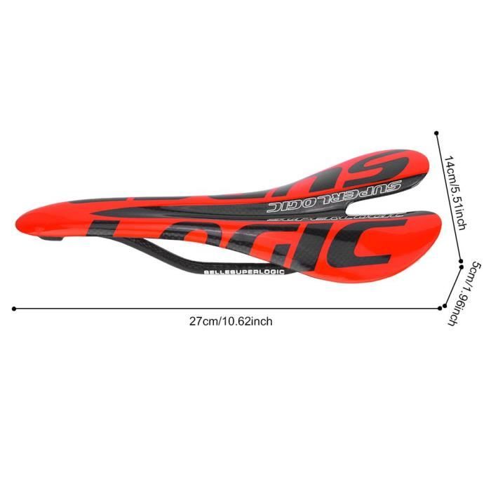 Coussin Selle Carbone Absorption Chocs Selle De Vélo En Fibre De Carbone - Design Ergonomique Creux, Léger, Absorption Des Chocs - Pour VTT Et Route Siège Vélo Route VTT