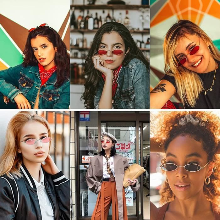 4 Pieces Lunettes de Soleil Ovales Vintage Petites Lunettes de Soleil Ovales Lunettes de Soleil Femme Ovale Retro Hippie Lu 8726 Achat Vente lunettes de soleil Femme Cdiscount