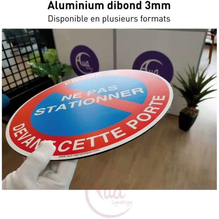 AUA SIGNALETIQUE Parkverbotsschild – 450 Mm, Selbstklebendes Vinyl, 24/7 Verbot, Made In France