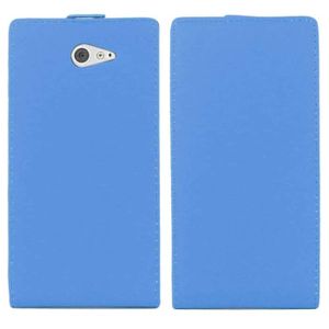 Hülle Cover Etui PU Echt Leder Klappbar Schwarz sony Xperia M2 Aqua D2403 D2406