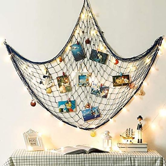 Filet de pêche décoratif maritime avec coquillages à suspendre — free download