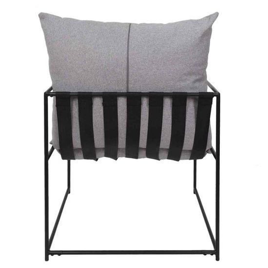 Egyptische Zegevieren leeg Fauteuil Design "jonas" 62cm Gris & Noir - Paris Prix - Cdiscount Maison