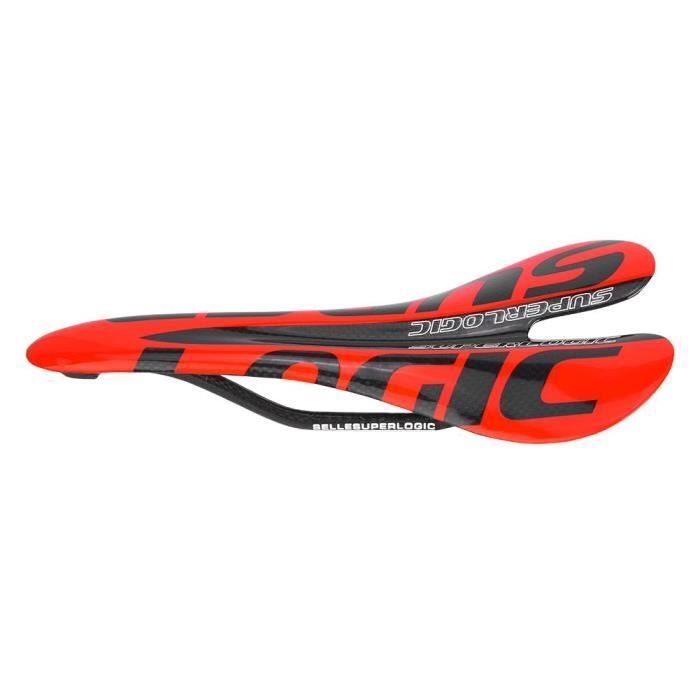 Selle Vélo Route Carbone Ultralégère 280x130mm – Noire – Homme/Femme