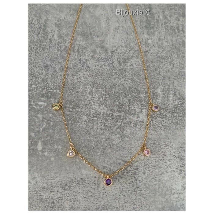 Bracelet Pampilles En Cristaux Zirconium Multicolore - Plaqué Or 18k, Neuf Avec étiquettes