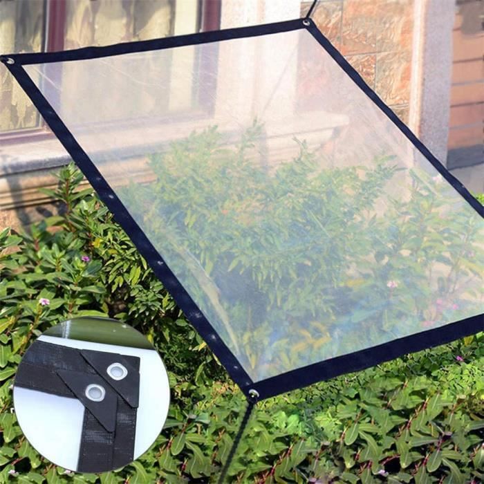 Bâche transparente, bâche imperméable de jardin transparente bâche antigel  Film isolant imperméable à la pluie Auvent