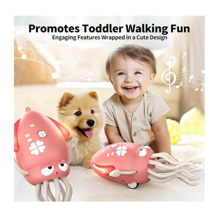 KJIXYUNG Pieuvre dansante et rampante avec lumières LED et musique - Jouet musical interactif à oscillation automatique - Cadeau d'anniversaire amusant - Rouge KJIXYUNG Pieuvre dansante et rampante avec lumières LED et musique - Jouet musical interactif à oscillation automatique - Cadeau d'anniversaire amusant - Rouge