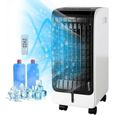 Climatiseur Mobile 6L 75W 4 en 1 COSTWAY-Rafraîchisseur d’Air Ventilateur-Télécommande-Minuterie 8H-3 Vitesse-32x25x57 cm-Ecran LCD
