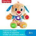 Fisher-Price Puppy Eveil Progressif jouet bébé, peluche interactive, plus de 75 chansons et 3 niveaux d'apprentissage, V. française-0