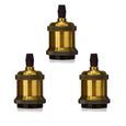ampoule de lampe de style vintage industriel Edison E27/ Douille dampoule support adaptateur de suspension or M/étal Base de lumi/ère