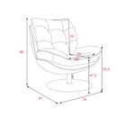 AMADEUS Fauteuil pivotant Magnum Bleu pied noir