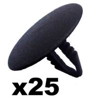 Clips Poussoir Panneau Garniture - Trou 3-5mm - Tête 22mm Lot X25