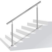 Aufun Rampe d'escalier en acier inoxydable pour escaliers, intérieur et extérieur, longueur 180 cm
