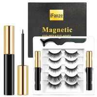 Faux Cils Magnetique iFanze Kit de 3D Faux Cils Magnétiques avec Eye-liner Imperméable Réutilisables Sans Colle pour Maquillage
