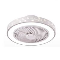 LANXI Ventilateur de Plafond avec Lumière Silencieux, Ventilateur Plafonnier Design avec Télécommande, 50cm-60W-Fleur
