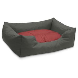 CORBEILLE - COUSSIN BedDog® MIMI lit pour chien,coussin,panier pour chien [L env. 80x65cm, RED-ROCK (gris/rouge)]
