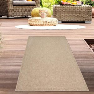 TAPIS D’EXTÉRIEUR Tapis D'Extérieur Résistant Aux Intempéries Aspect Sisal Pour Balcon Jardin Terrasse Cuisine Petit Paillasson Naturel De 60 [n3348]