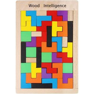 PUZZLE Puzzle Tetris Tangram - Boîte de Puzzle en Bois Co