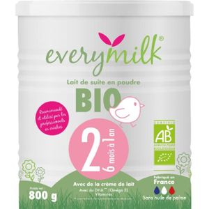LAIT 2E ÂGE Lait infantile Bio everymilk 2 de 6 mois à 1 an - 